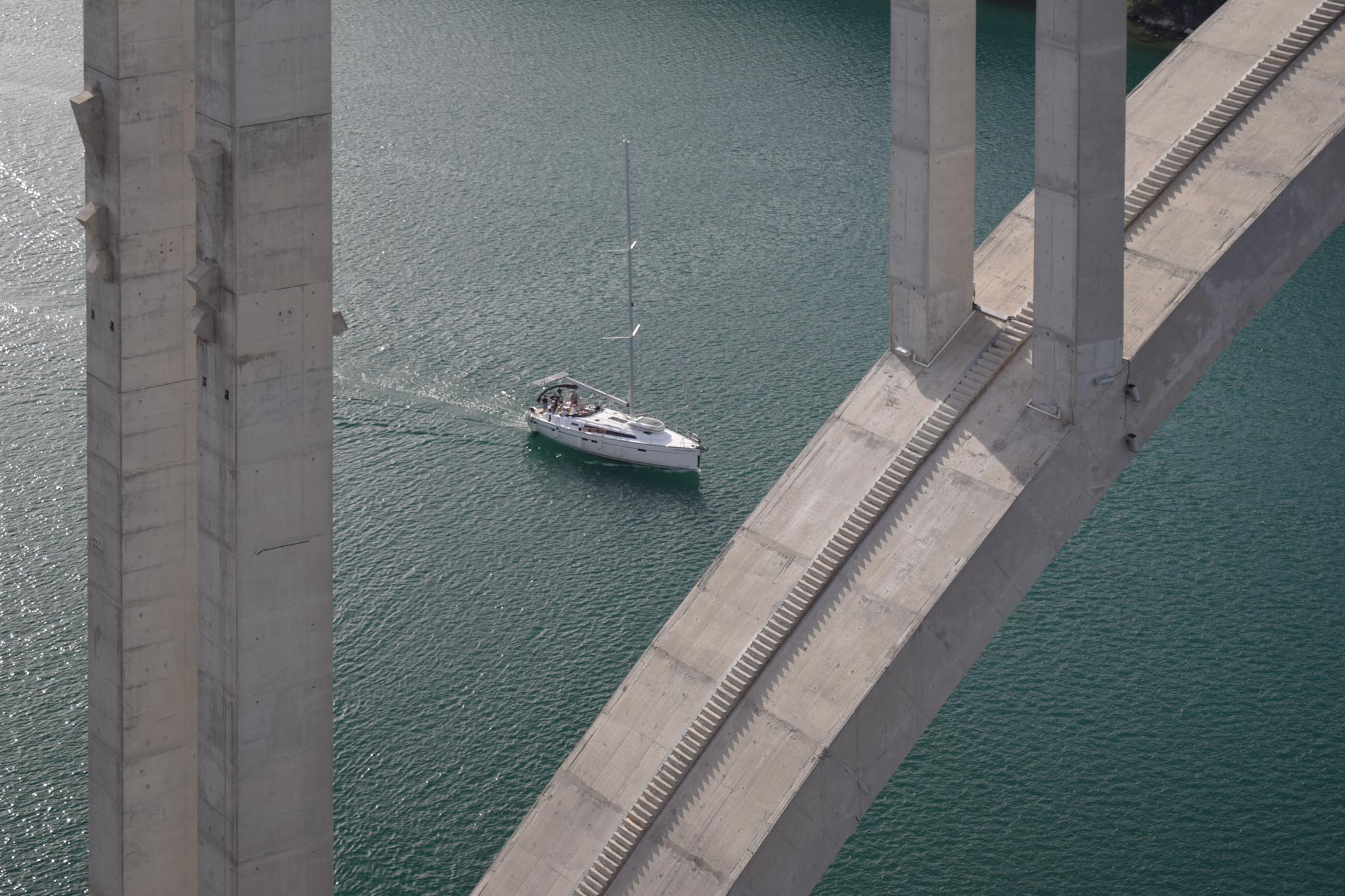 Architecture photography below Skradinski Bridge - Croatian historic bridge and stone architecture